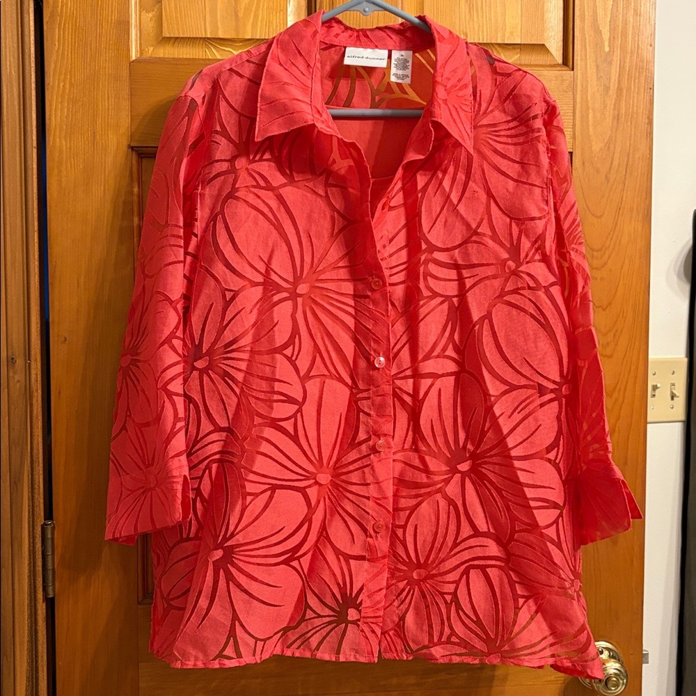 Alfred Dunner Vibrant Red Top